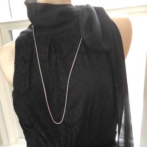 HOLIDAY READY LACE BODICE JERSEY JUMPSUIT by WHBM - Picture 5 of 6